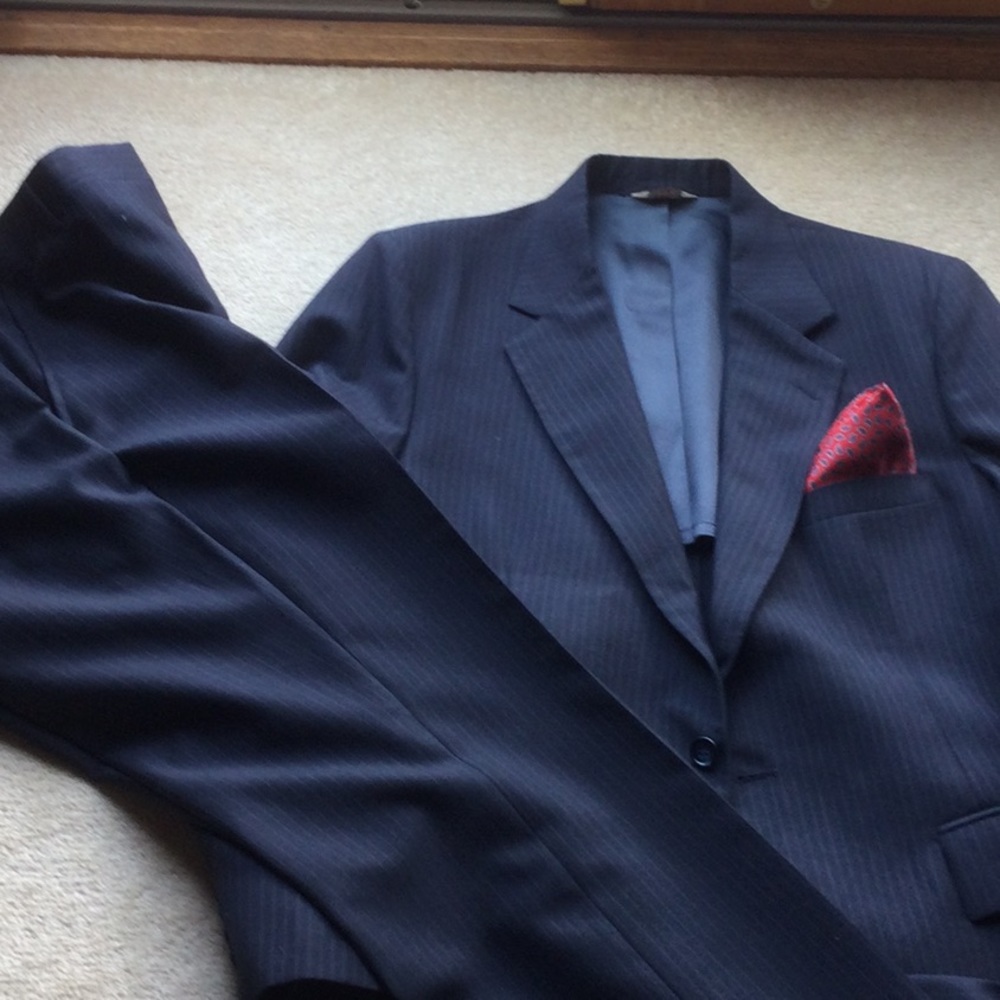 Custom made pinstripe suit